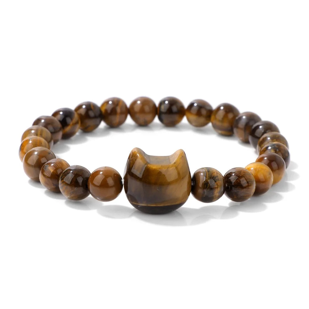 Natural Stone Charm Bracelets For Women Men Amethysts Lapis Lazuli Labradorite White Howlite Elastic Bracelet Jewelry