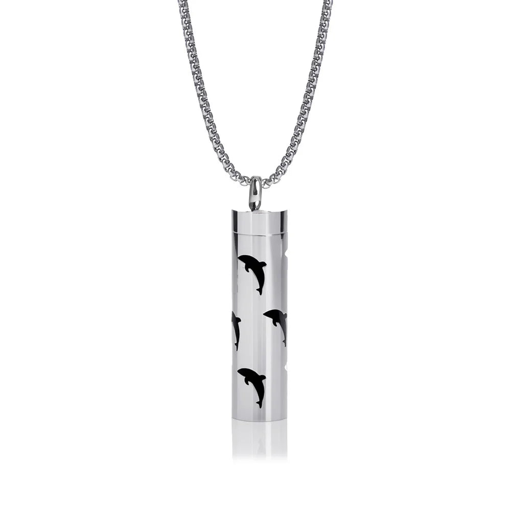 Aromatherapy Necklace Diffuser Pendant 316L Stainless Steel Locket Aroma Perfume Oils Essential Oil Diffuser Pendant Necklace