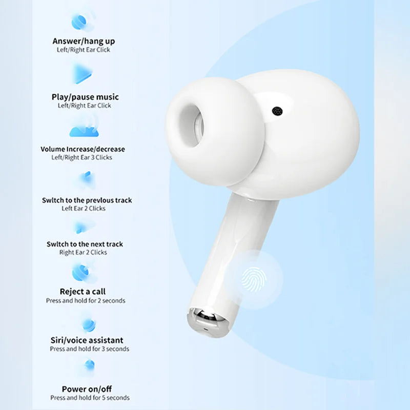2025 Air Pro Wireless Bluetooth Earphones TWS Headset HiFi Earbuds Noise Reduction Headphones Waterproof For IPHONE Android
