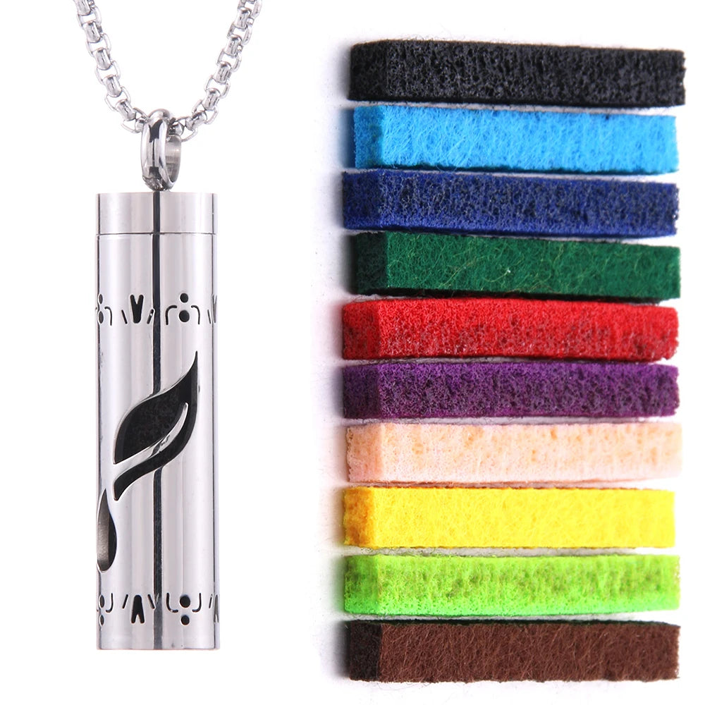 Aromatherapy Necklace Diffuser Pendant 316L Stainless Steel Locket Aroma Perfume Oils Essential Oil Diffuser Pendant Necklace