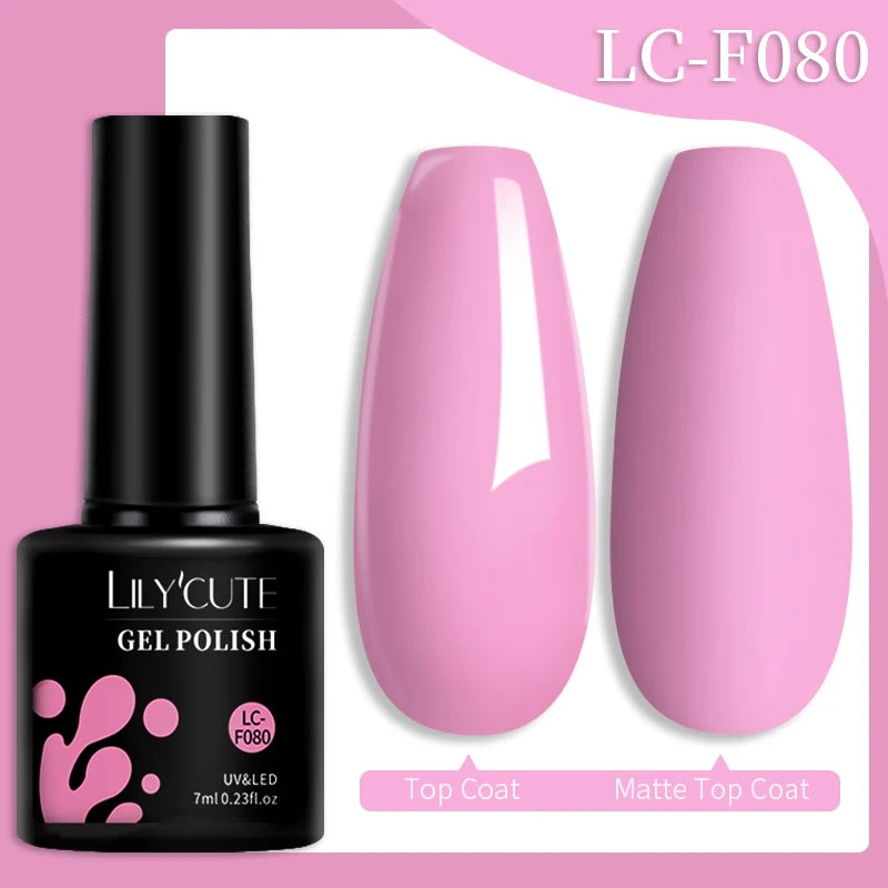 LILYCUTE 129 Colors 7ML Nail Gel Polish Nail Supplies Vernis Semi Permanent Nail Art Manicure Soak Off LED UV Gel Nail Varnishes