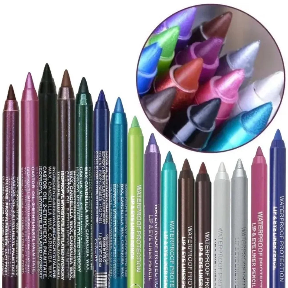 17 Colors Pearlescent Eyeliner Pencil Colorful Waterproof Long-lasting Matte Smooth Easy Wear Eyeshadow Eyeliner Pen Eyes Makeup