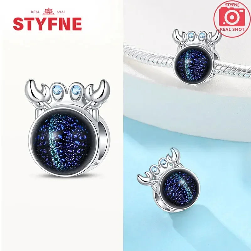 925 Sterling Silver Ocean Series Blue Turtle Starfish Shell Fit Original Bracelet Charms for Women diy Fine Jewelry Gifts