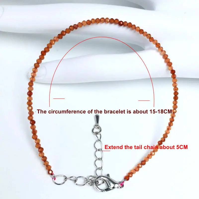 Small Natural Stone Bead Necklace Bracelet for Women, Zircon Tourmaline Pearl Necklace with, Reki Clavicle Chain, Choker, 2-3mm