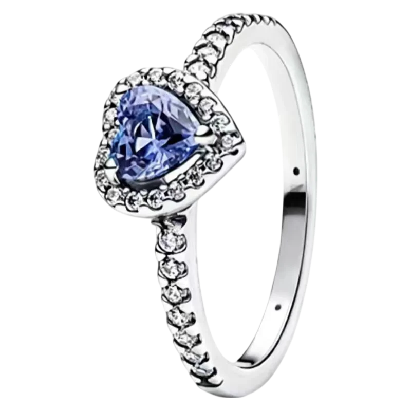 2025 New 925 Silver Red Pink, Purple,green Heart-shaped Rings Are Suitable For Delicate For Women At Wedding Parties Jewelry