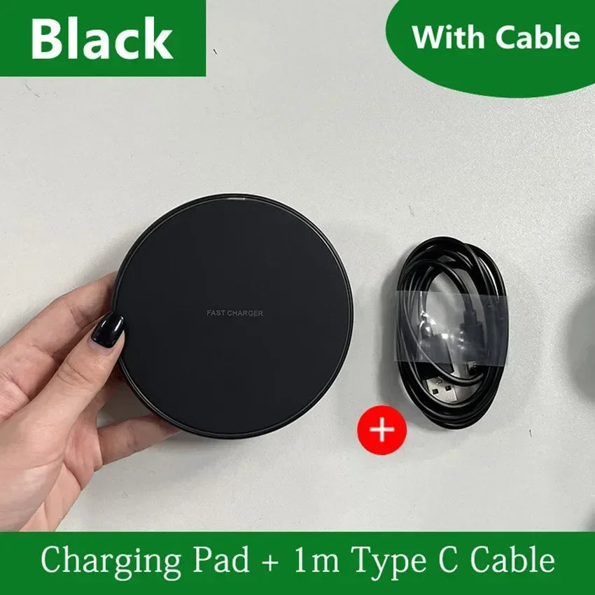 Wireless Charger Mobile Phone Charger Pad Stand For iPhone 16 15 14 13 12 11 Pro Max Samsung Xiaomi Fast Charging Dock Station