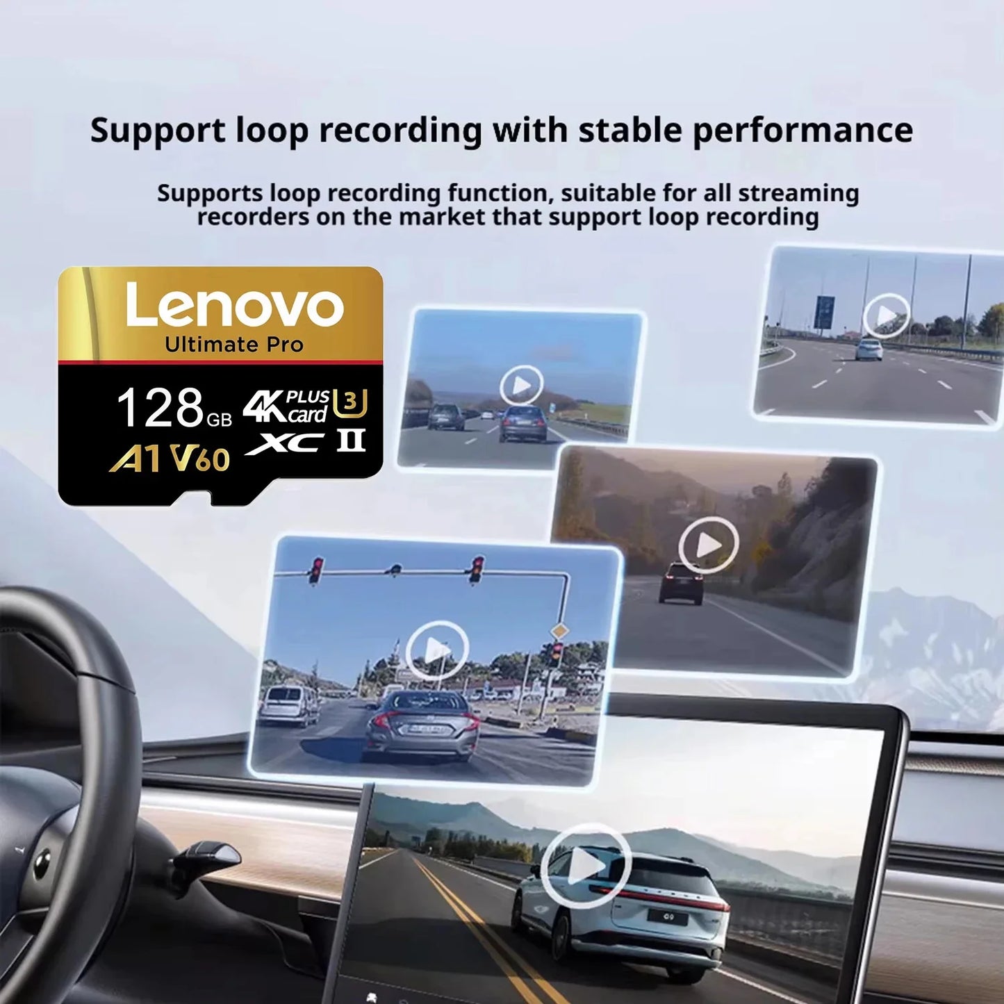 Lenovo High Speed Memory Card 128GB Micro TF SD Card 128GB 256GB TF Card For Camera Surveillance Devices For Sony Xiaomi