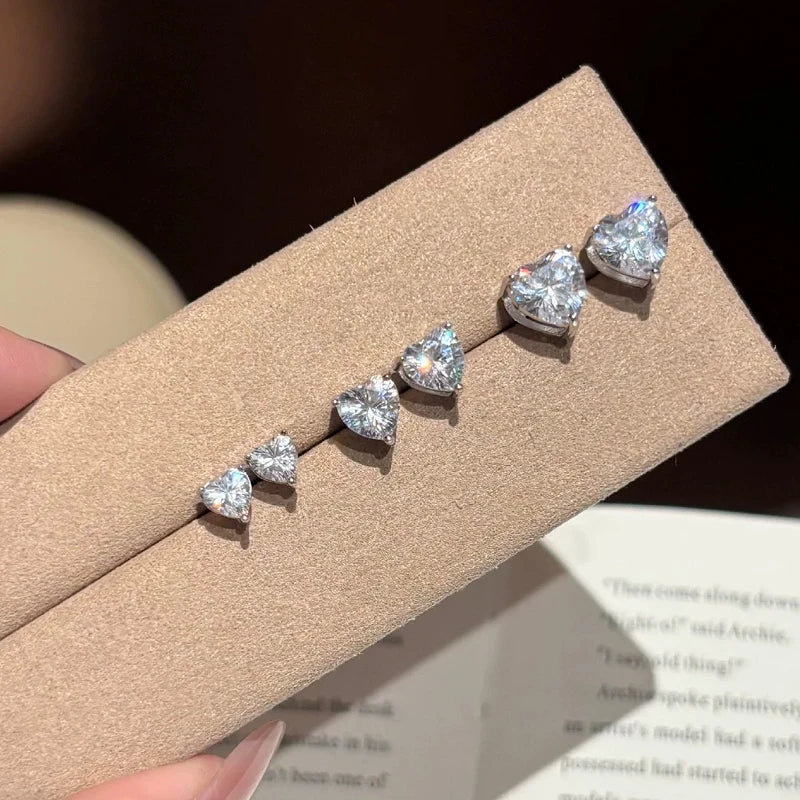 Certified 0.5-2ct Pear Cut Moissanite Earrings D Color VVS1 925 Silver Women's Party Jewelry Gifts
