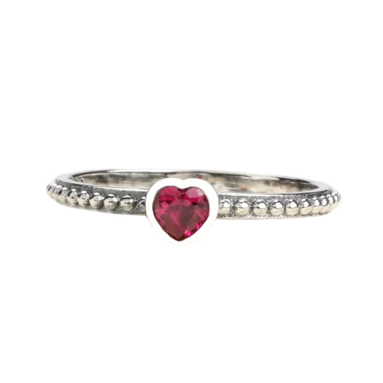 2025 New 925 Silver Red Pink, Purple,green Heart-shaped Rings Are Suitable For Delicate For Women At Wedding Parties Jewelry
