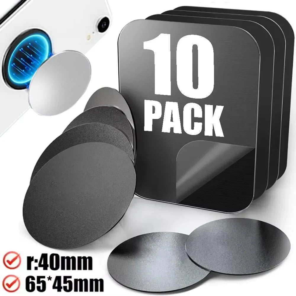 Metal Plate Disk For Magnetic Car Phone Holder Thin Iron Sheet Sticker Disk For Magnet Tablet Desk Phone Car Stand Mount Round