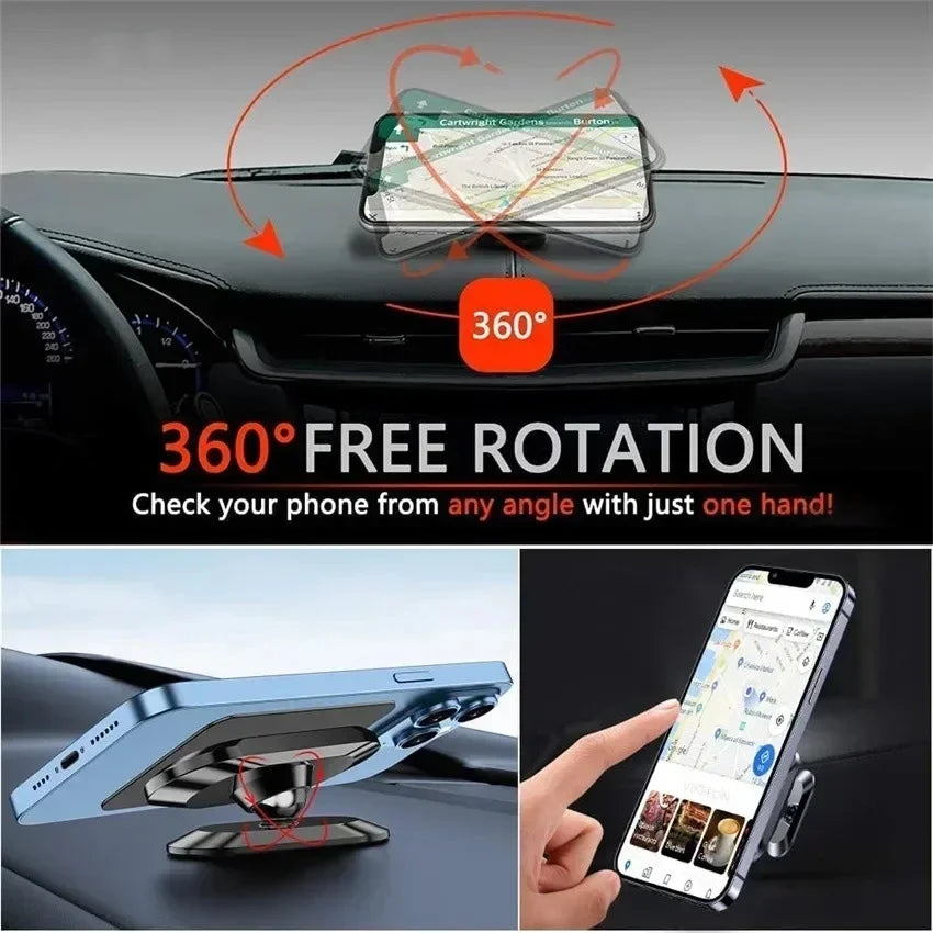 360° Magnetic Car Phone Holder Magnet Smartphone Mobile Stand Cell GPS Support For iPhone 17 16 XR Xiaomi Mi Huawei Samsung LG