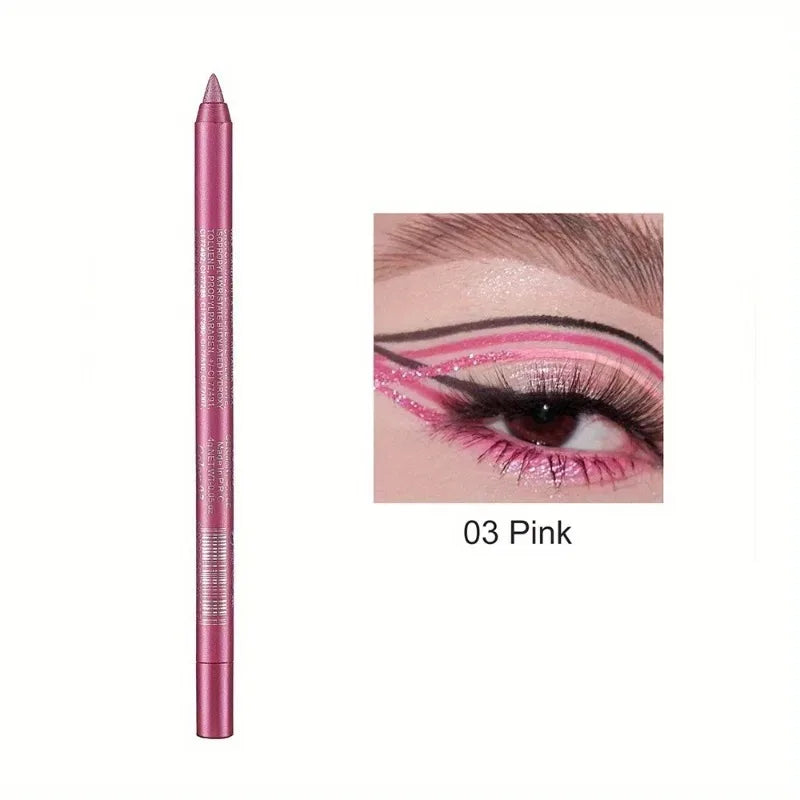 17 Colors Pearlescent Eyeliner Pencil Colorful Waterproof Long-lasting Matte Smooth Easy Wear Eyeshadow Eyeliner Pen Eyes Makeup