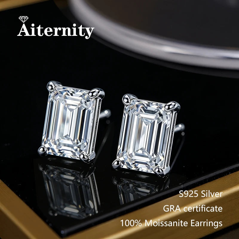 Marquise Cut Moissanite Earrings D VVS1 S925 Silver Plated with GRA Certificate Ladies Earrings Exquisite Wedding Jewelry