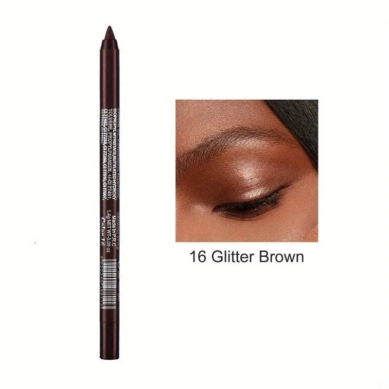 17 Colors Pearlescent Eyeliner Pencil Colorful Waterproof Long-lasting Matte Smooth Easy Wear Eyeshadow Eyeliner Pen Eyes Makeup