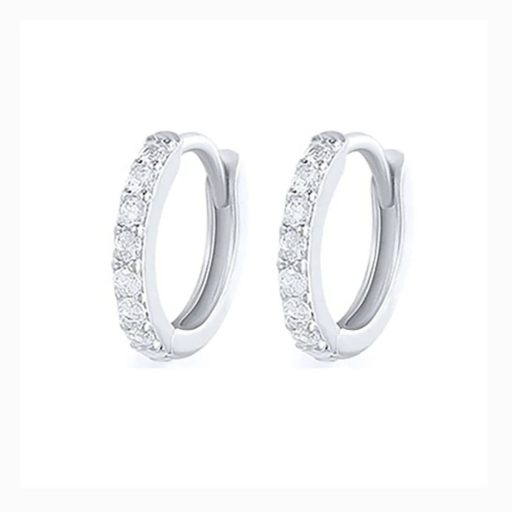 2Pcs Rainbow Little Huggies Stainless Steel Hoop Earrings Tiny Rings