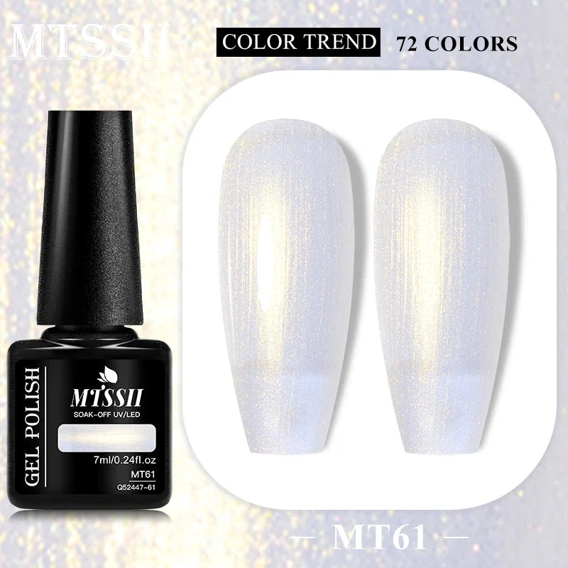 MTSSII 72 Colors 7ml Colorful Gel Nail Polish Nail Supplies Semi Permanent Nail Art Manicure Soak Off LED UV Gel Nail Varnish