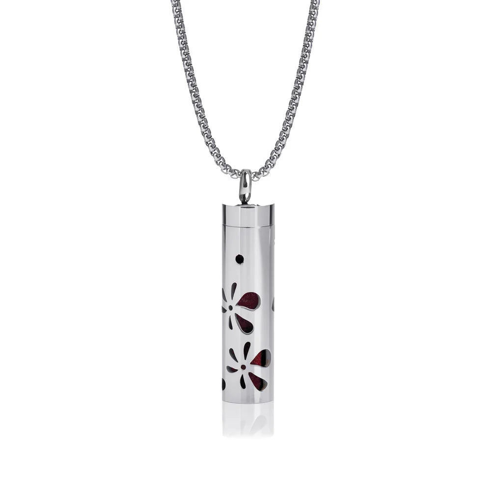 Aromatherapy Necklace Diffuser Pendant 316L Stainless Steel Locket Aroma Perfume Oils Essential Oil Diffuser Pendant Necklace