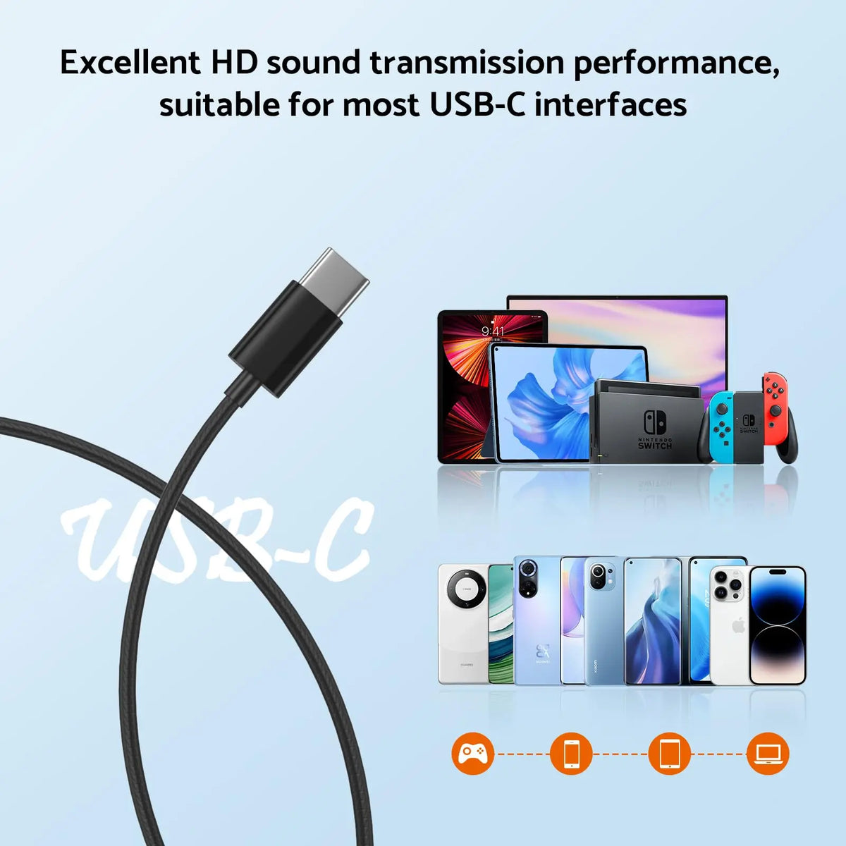 Wired Earbuds, USB-C or 3.5 mm Connector