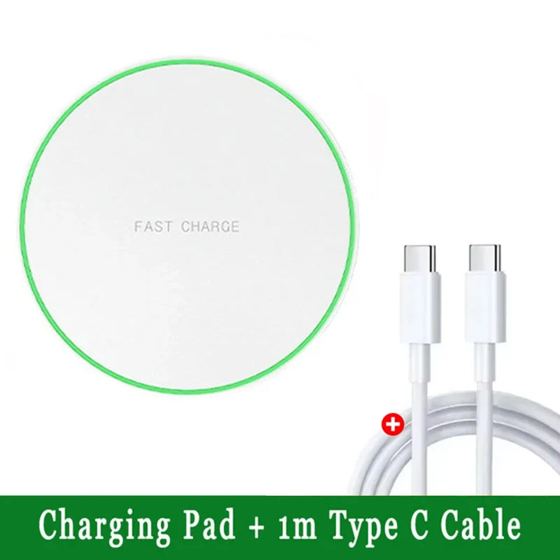 Wireless Charger Mobile Phone Charger Pad Stand For iPhone 16 15 14 13 12 11 Pro Max Samsung Xiaomi Fast Charging Dock Station