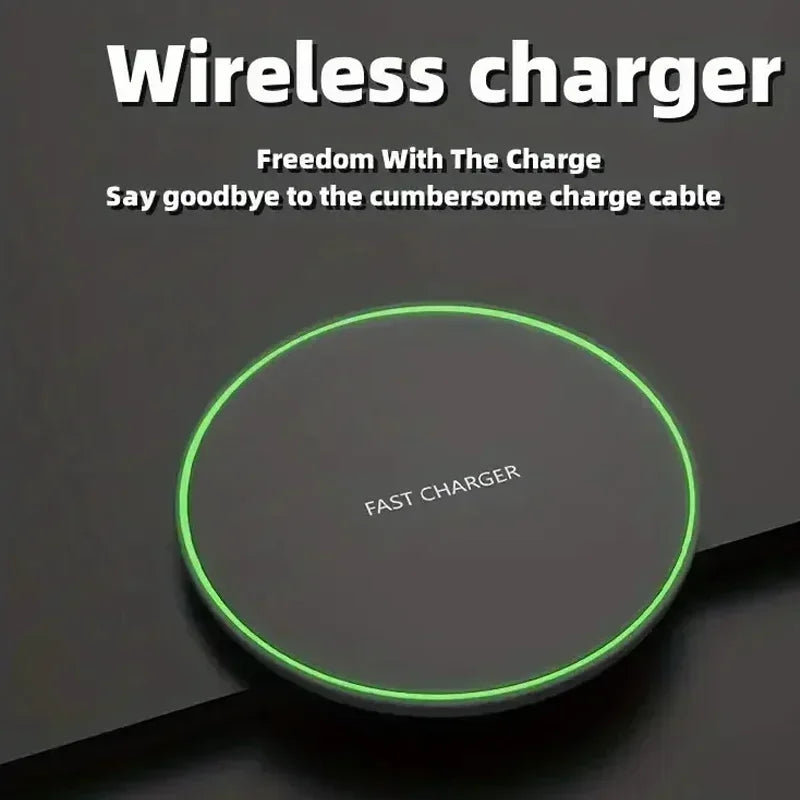 Wireless Charger Mobile Phone Charger Pad Stand For iPhone 16 15 14 13 12 11 Pro Max Samsung Xiaomi Fast Charging Dock Station