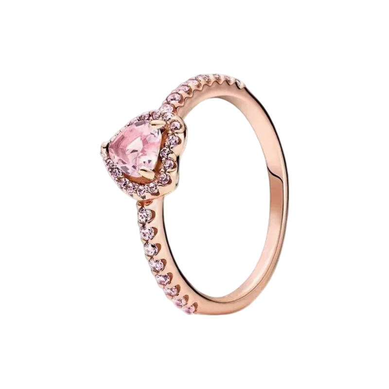 2025 New 925 Silver Red Pink, Purple,green Heart-shaped Rings Are Suitable For Delicate For Women At Wedding Parties Jewelry
