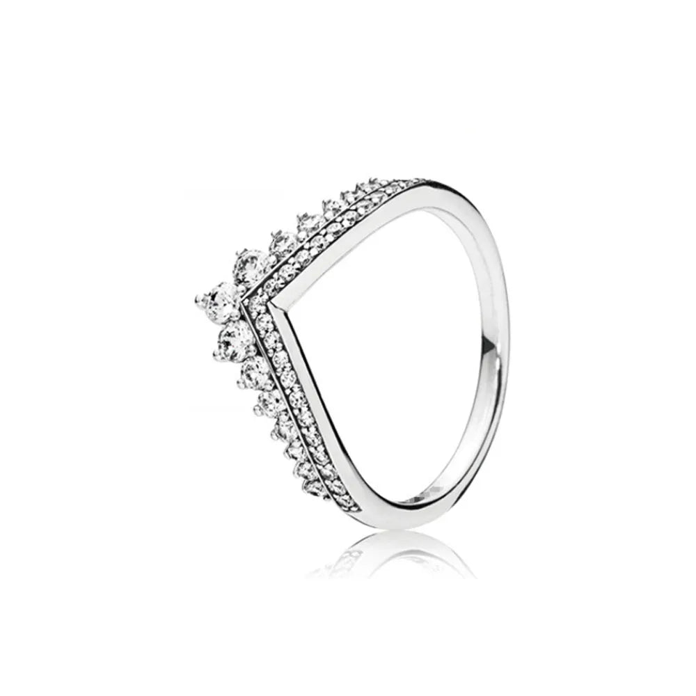 New 925 Silver Heart-Shaped,Floral,Square Ring Suitable for Exquisite High-Quality Jewelry for Women at Wedding Parties