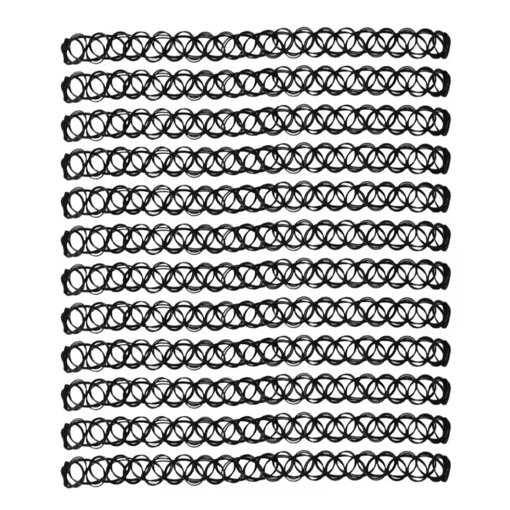 Vintage Elastic Braided Fish Thread Choker Gothic Black Choker 1pc Fashion Necklace for Punk Women Gift Valentine's Day Gift