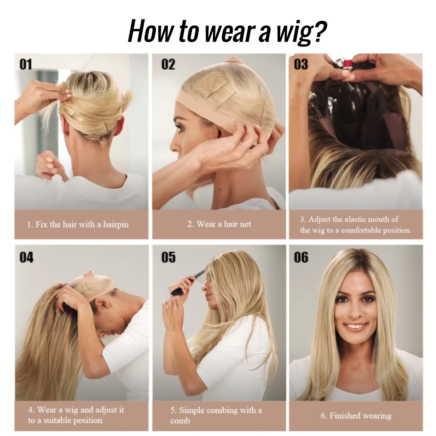 Platinum Blonde Ombre Middle Part Short Straight Bob Synthetic Wig for Women Heat Resistant Hair for Daily Party Cosplay