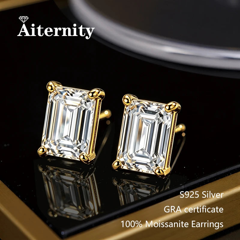 Marquise Cut Moissanite Earrings D VVS1 S925 Silver Plated with GRA Certificate Ladies Earrings Exquisite Wedding Jewelry