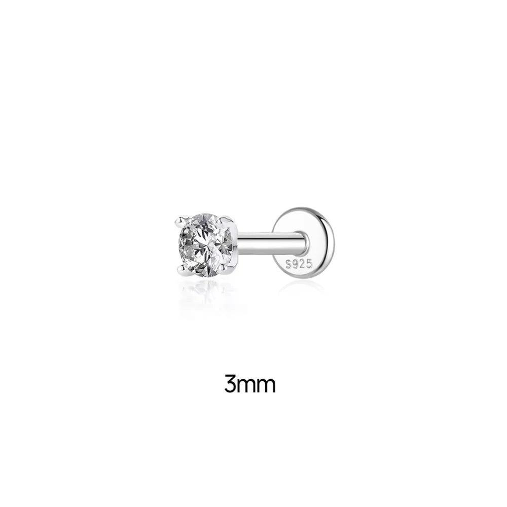 CANNER 0.5-1.2 Carat D Color Moissanite Ear Stud Earrings For Women 925 Sterling Silver Sparkling Piercing Earring Fine Jewelry