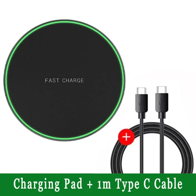 Wireless Charger Mobile Phone Charger Pad Stand For iPhone 16 15 14 13 12 11 Pro Max Samsung Xiaomi Fast Charging Dock Station