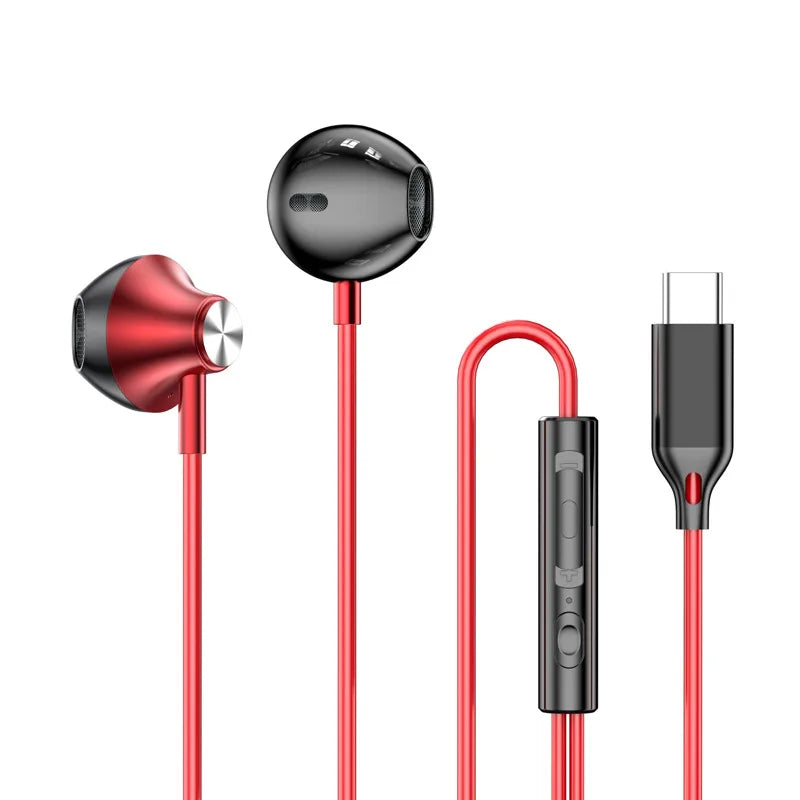Wired Earbuds, USB-C or 3.5 mm Connector
