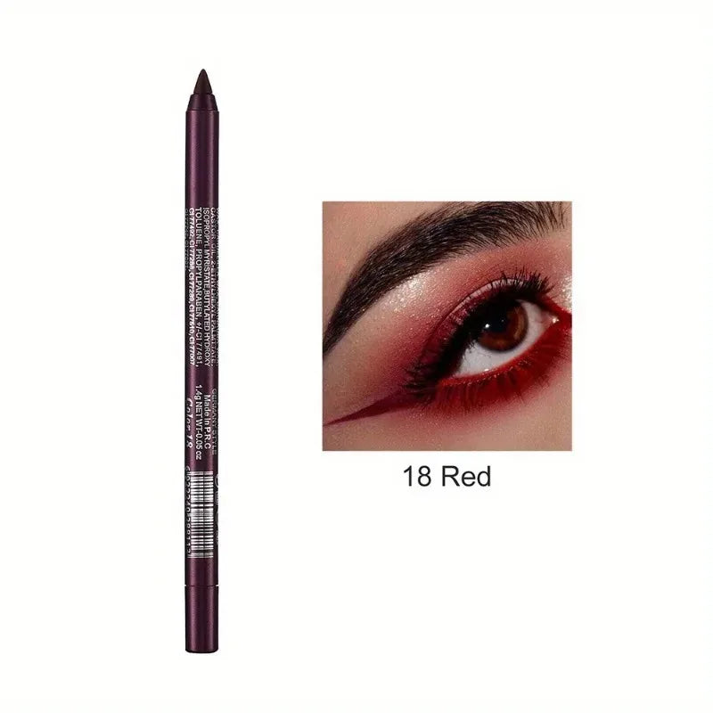 17 Colors Pearlescent Eyeliner Pencil Colorful Waterproof Long-lasting Matte Smooth Easy Wear Eyeshadow Eyeliner Pen Eyes Makeup