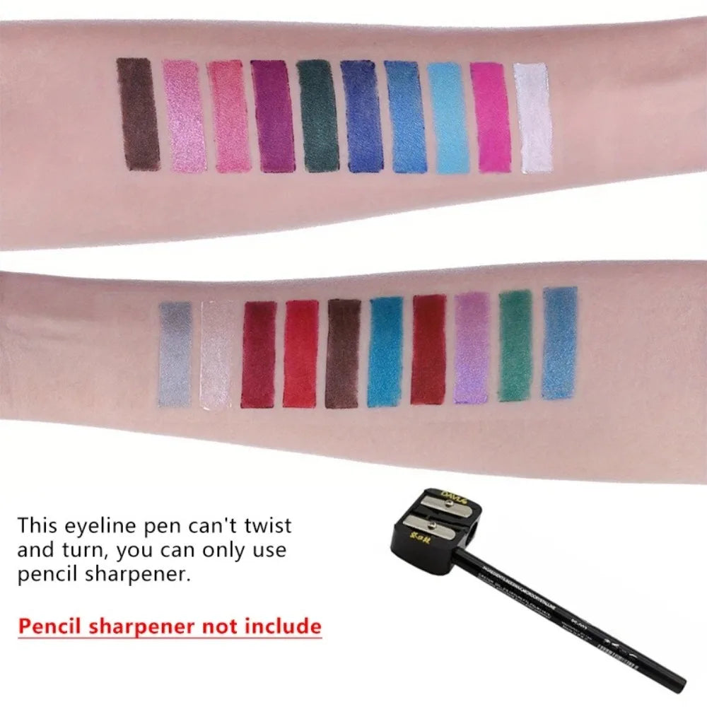 17 Colors Pearlescent Eyeliner Pencil Colorful Waterproof Long-lasting Matte Smooth Easy Wear Eyeshadow Eyeliner Pen Eyes Makeup