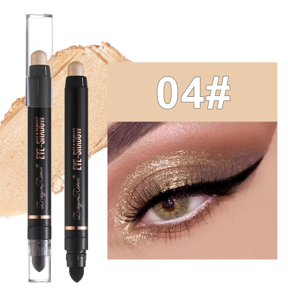 Eyeshadow Pen, Pearlescent Eyeshadow, Versatile, One-Touch Application, Non-Smudging, Waterproof Eyeshadow, High-Gloss, Delicate, Silky, Shimmering Liquid Eyeshadow
