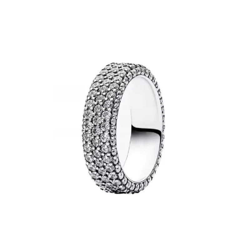New 925 Silver Heart-Shaped,Floral,Square Ring Suitable for Exquisite High-Quality Jewelry for Women at Wedding Parties
