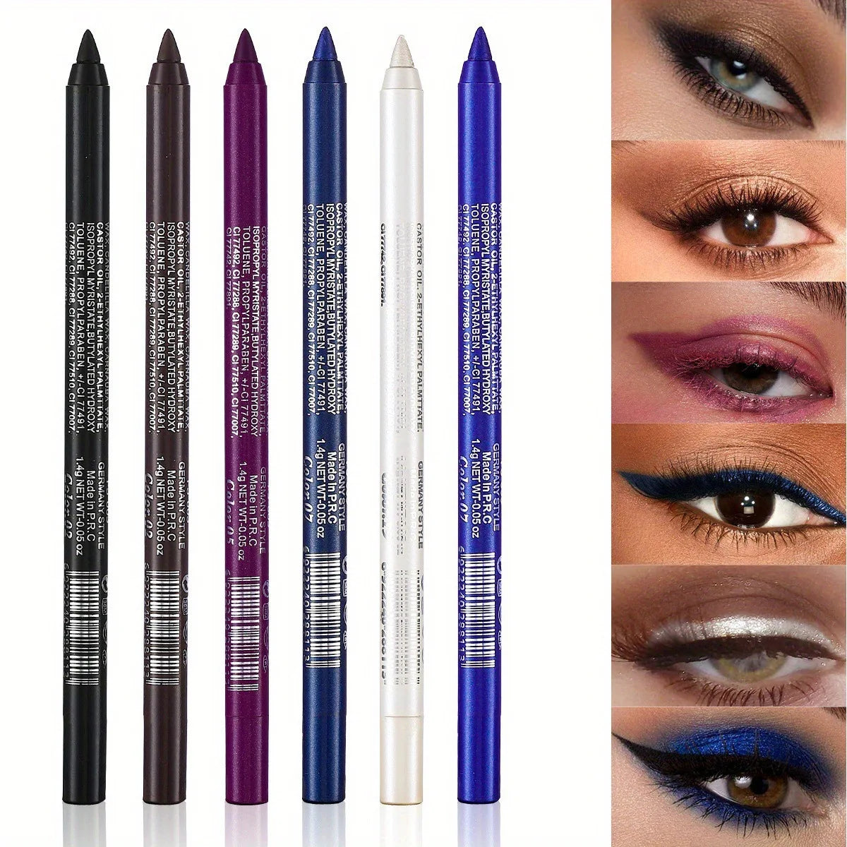 17 Colors Pearlescent Eyeliner Pencil Colorful Waterproof Long-lasting Matte Smooth Easy Wear Eyeshadow Eyeliner Pen Eyes Makeup
