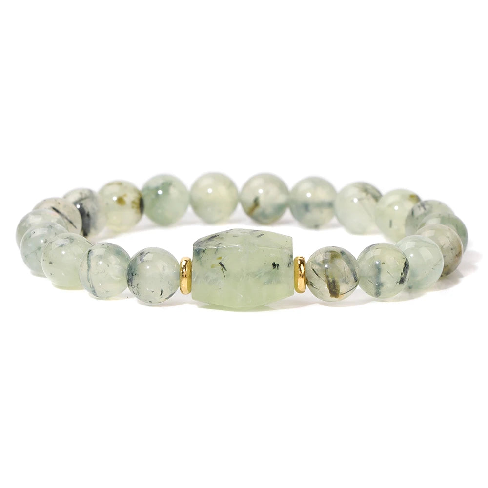 Natural Stone Charm Bracelets For Women Men Amethysts Lapis Lazuli Labradorite White Howlite Elastic Bracelet Jewelry