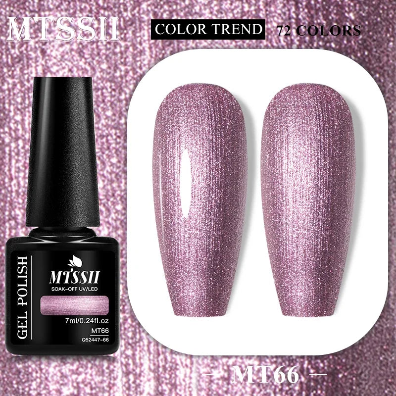 MTSSII 72 Colors 7ml Colorful Gel Nail Polish Nail Supplies Semi Permanent Nail Art Manicure Soak Off LED UV Gel Nail Varnish