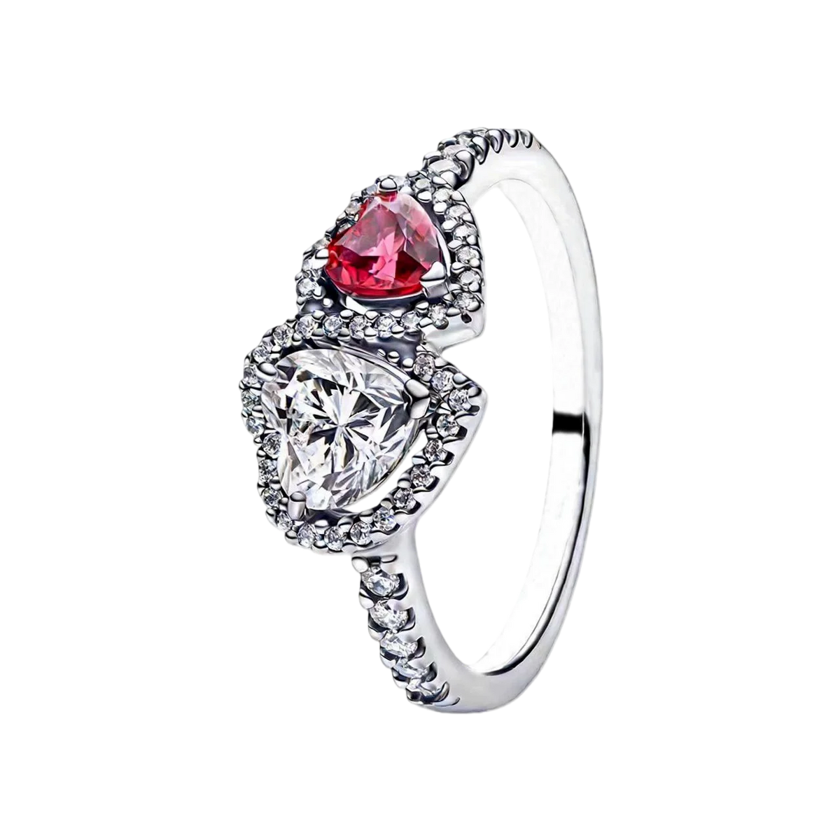 2025 New 925 Silver Red Pink, Purple,green Heart-shaped Rings Are Suitable For Delicate For Women At Wedding Parties Jewelry