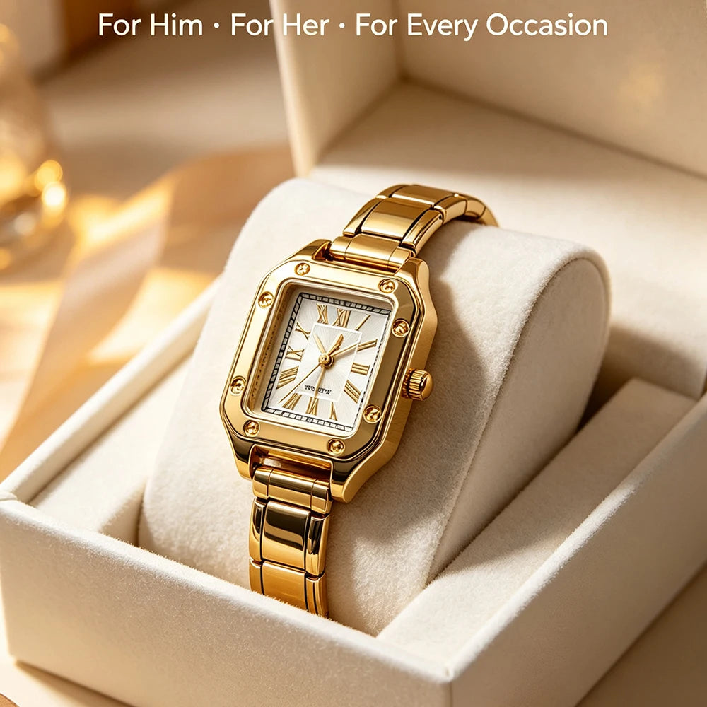 Gold Plated Oval Italian Charm Watch  Stainless Steel 9MM Width Italian Charm Bracelet Bangle for DIY Jewelry Gifts