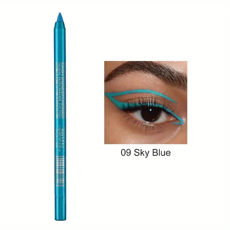 17 Colors Pearlescent Eyeliner Pencil Colorful Waterproof Long-lasting Matte Smooth Easy Wear Eyeshadow Eyeliner Pen Eyes Makeup