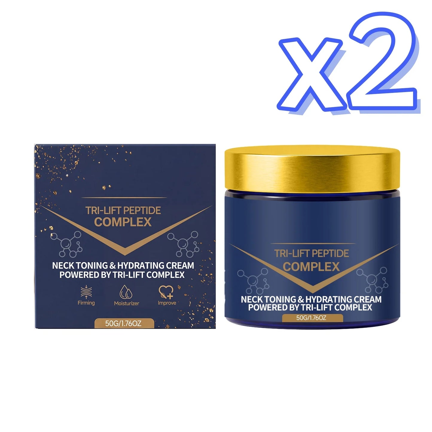 Tri-lift Peptide Complex Cream Anti Aging Brighten Skin Smoothing Skin Fine Lines Remove Wrinkle Facial Neck Firming Moisturizer