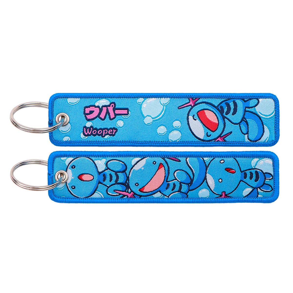 Japanese Anime Elf Monsters Keychain for Cars Backpack Key Holders Embroidery Keyrings Key Tag Jet Tag Accessories Gifts 1pcs