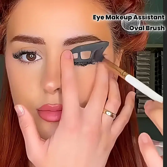 3-Piece Eye Makeup Kit - Eyeshadow Brushes & Molds, Quick Templates for Beginners, Easy Professional Look Anytime