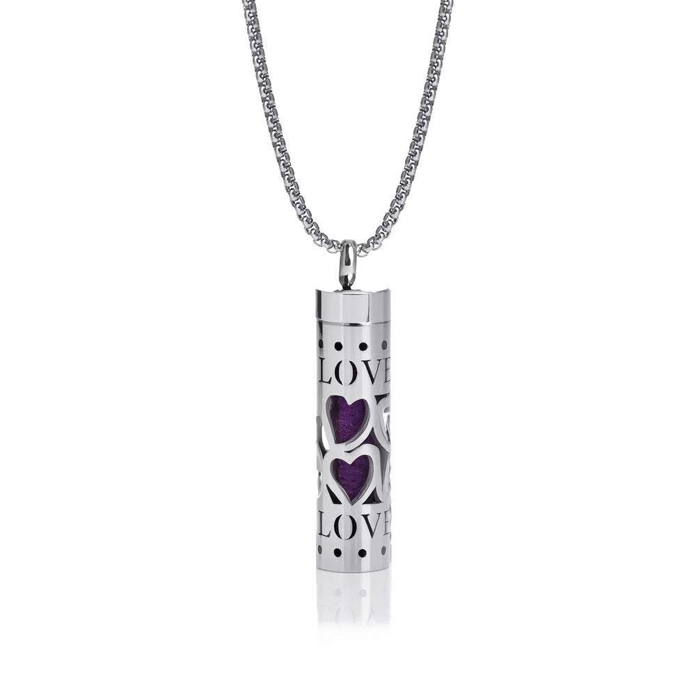 Aromatherapy Necklace Diffuser Pendant 316L Stainless Steel Locket Aroma Perfume Oils Essential Oil Diffuser Pendant Necklace