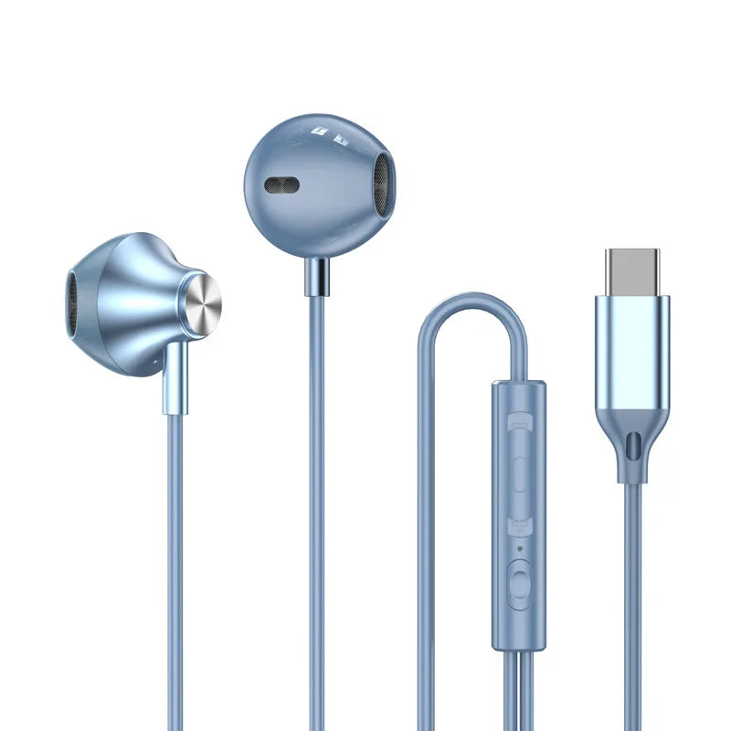 Wired Earbuds, USB-C or 3.5 mm Connector