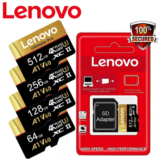 Lenovo High Speed Memory Card 128GB Micro TF SD Card 128GB 256GB TF Card For Camera Surveillance Devices For Sony Xiaomi