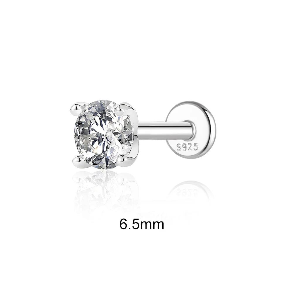 CANNER 0.5-1.2 Carat D Color Moissanite Ear Stud Earrings For Women 925 Sterling Silver Sparkling Piercing Earring Fine Jewelry