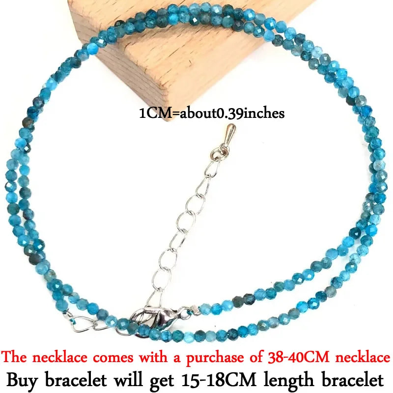 Small Natural Stone Bead Necklace Bracelet for Women, Zircon Tourmaline Pearl Necklace with, Reki Clavicle Chain, Choker, 2-3mm